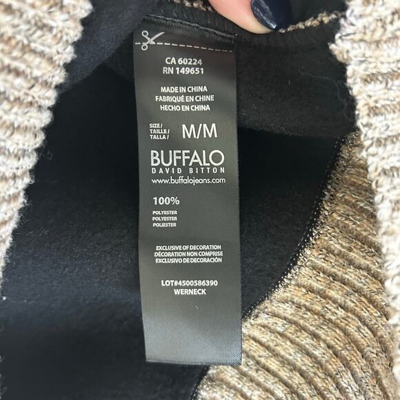 Buffalo David Bitton Brown hue knit sweater Men's sz M Academia Utility - Picture 4 of 7